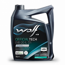 Моторное масло WOLF OFFICIALTECH 0W-20 IL D1 5л 