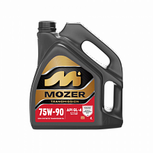 Трансмиссионное масло MOZER TRANSMISSION 75W-90 GL-4 (п/синт)  4л