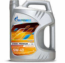 Моторное масло  Gazpromneft  Diesel Premium 5W40  API CI-4/SL, ACEA E7  5л