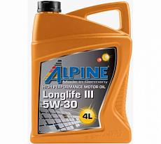 Моторное масло ALPINE Longlife III 5W-30 синт 4л