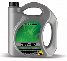 Трансмиссионное масло  WEZZER  75w-90  GL-4  4л